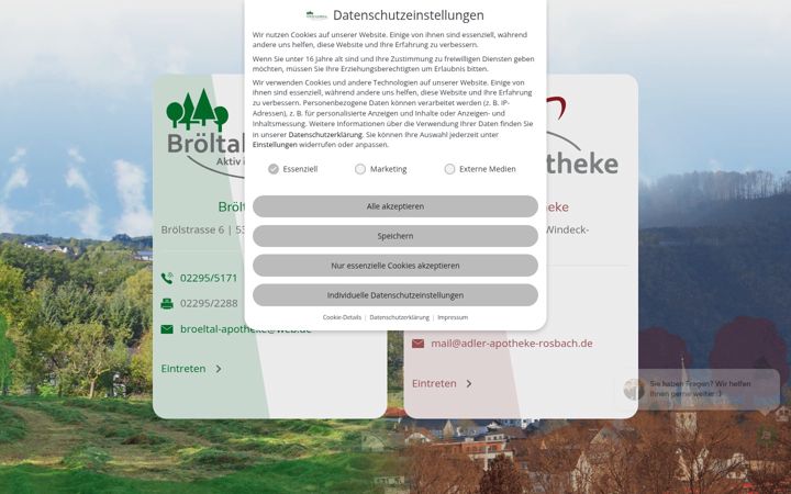 Zrzut ekranu broeltal-apotheke.de
