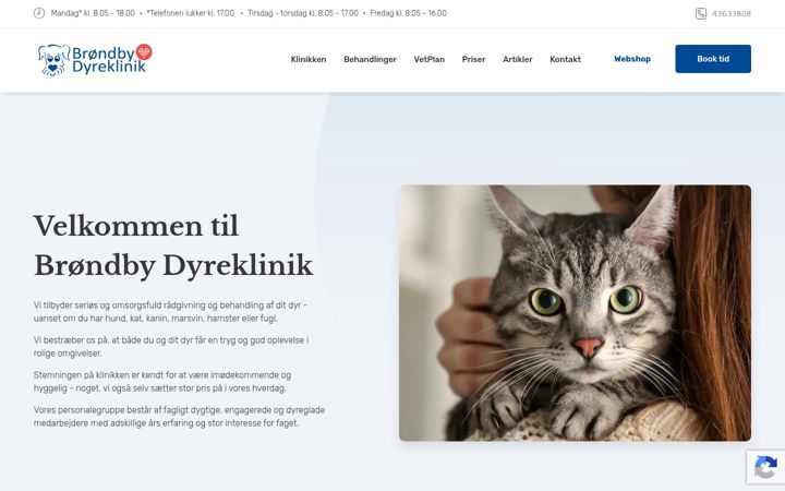 Screenshot of broendbydyreklinik.dk