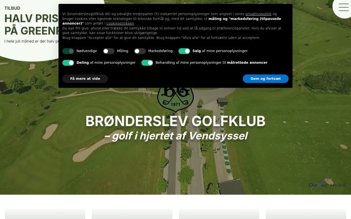 Captura de ecrã de broenderslevgolfklub.dk