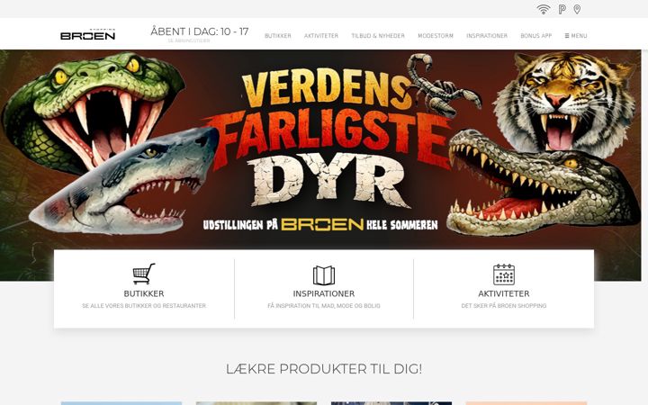Screenshot of broenshopping.dk