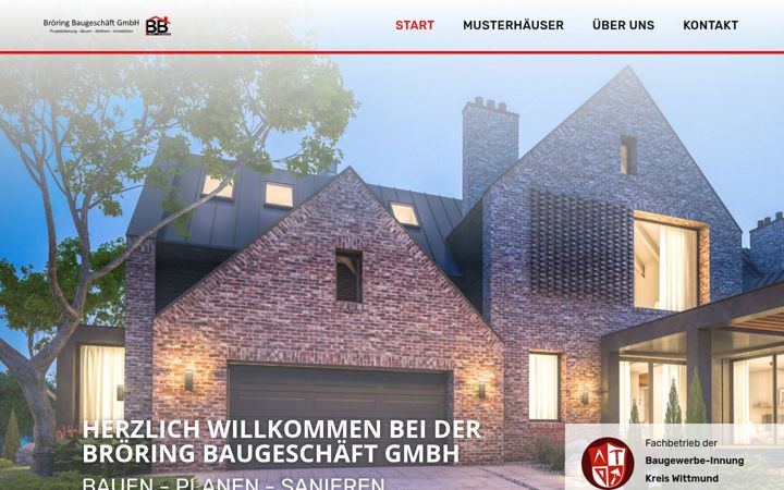 Screenshot of broering-baugeschaeft.de