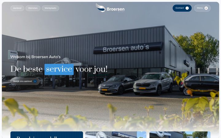 Snímek obrazovky broersenautos.nl