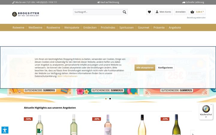 Zrzut ekranu brogsitter.de