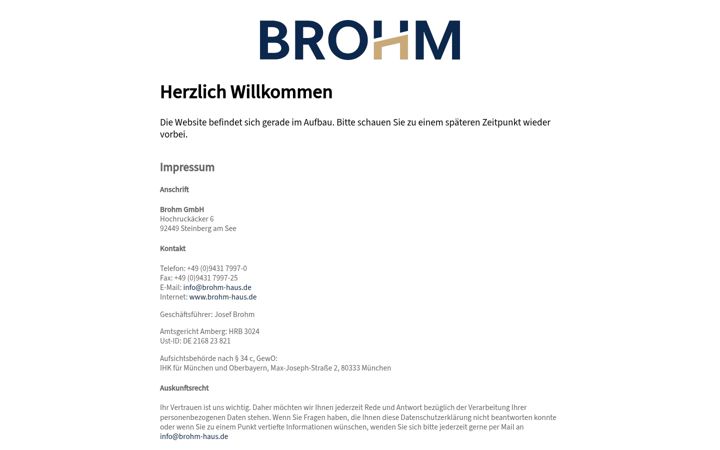 Screenshot of brohm-massivhaus.de