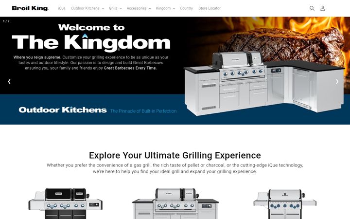 Screenshot of broilkingbbq.com