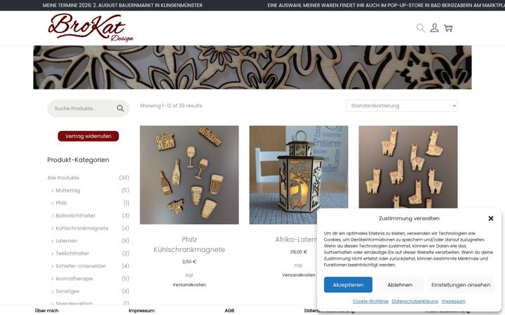 Screenshot of brokatdesign.de