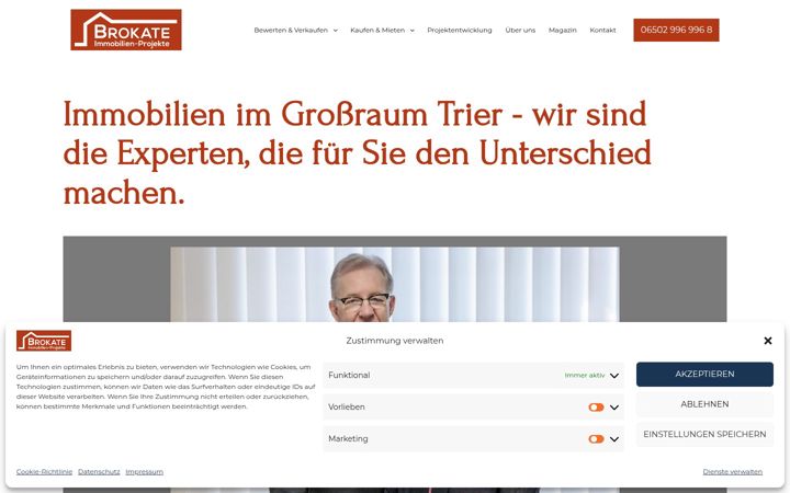 Screenshot of brokate-immobilien.de