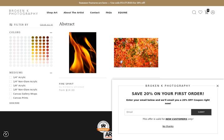 Screenshot of brokenkphotography.com
