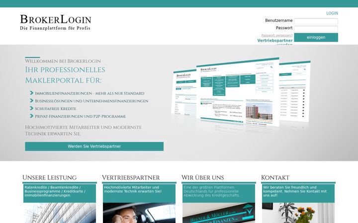 Screenshot of broker-login.de