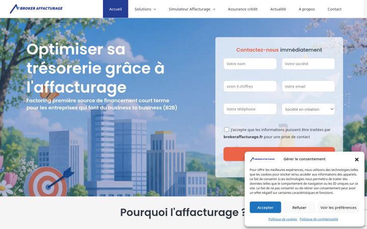 Screenshot του brokeraffacturage.fr
