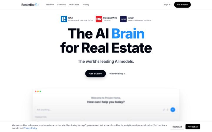 Capture d'écran de brokerbot.ai
