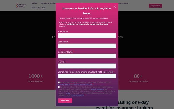Screenshot of brokerexpo.co.uk