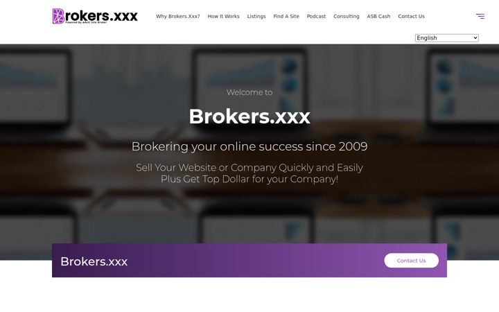 Screenshot of brokers.xxx