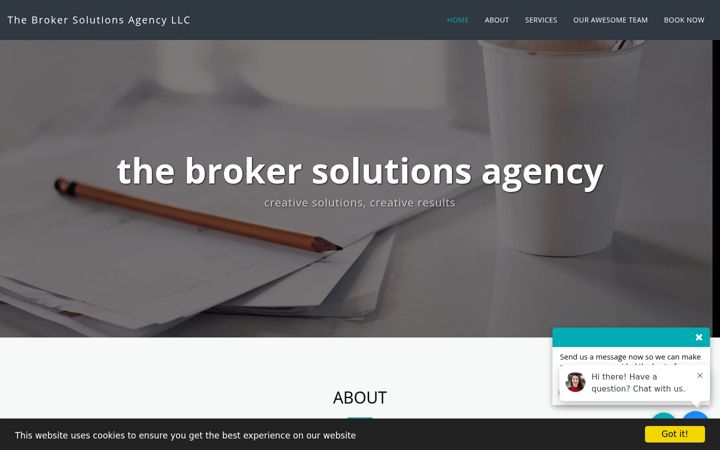 Screenshot of brokersolutionsagency.com