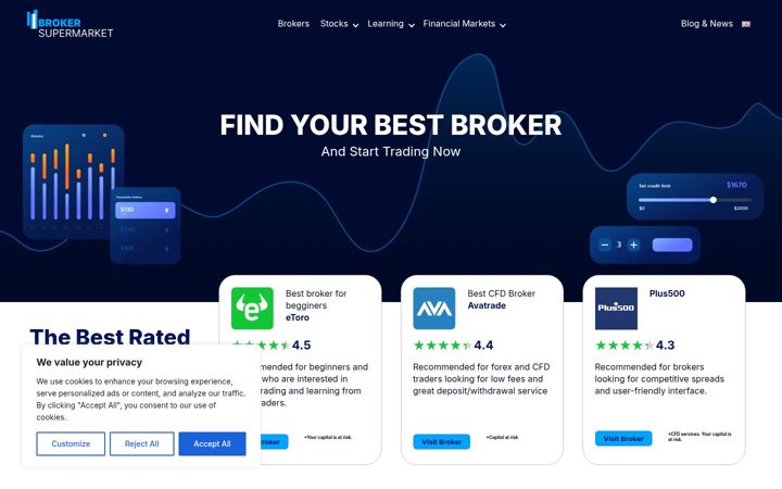 Screenshot of brokersupermarket.com
