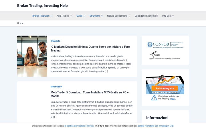 Zrzut ekranu brokertrading.it