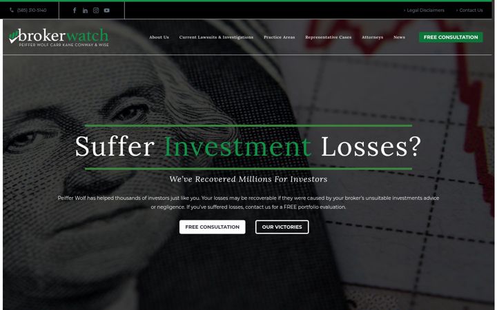 Screenshot of brokerwatch.com