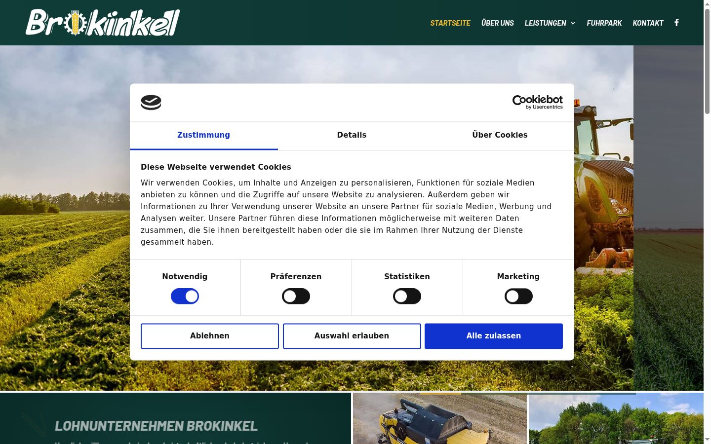 Skjermbilde av samtykkebanneret slik det vises før noen interaksjon