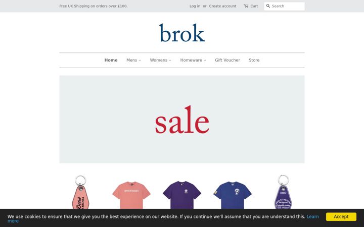 Screenshot of brokshop.com