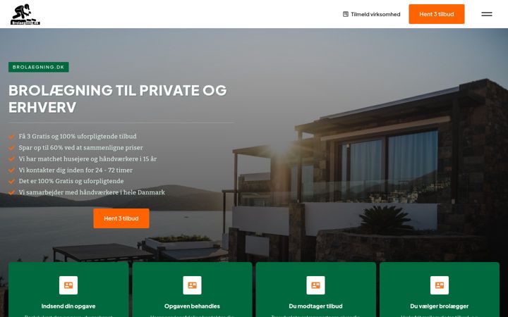 Screenshot of brolaegning.dk