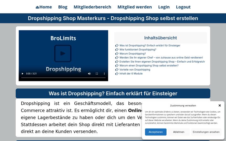 Screenshot of brolimits.de