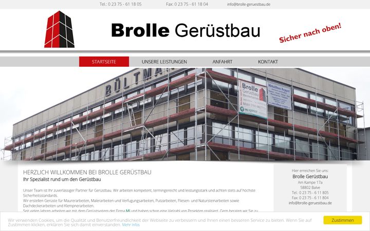 Skjámynd af brolle-geruestbau.de