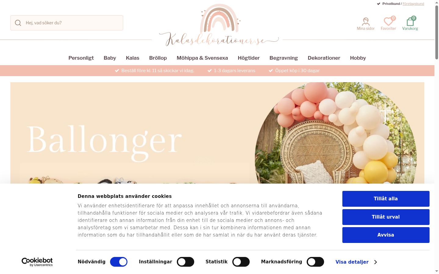 Screenshot tal-banner tal-kunsens muri qabel kwalunkwe interazzjoni
