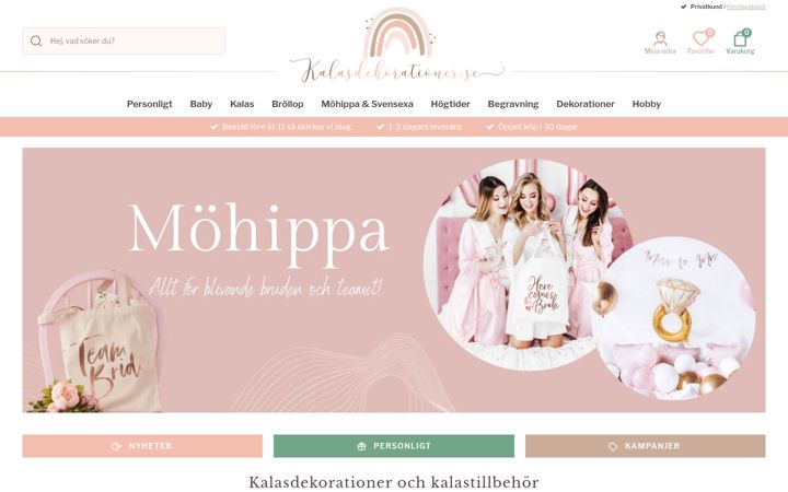 Screenshot of brollopsdekorationer.com
