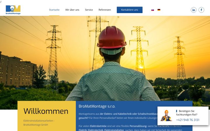 Screenshot of bromat-montage.de
