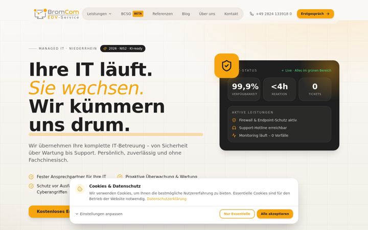 Screenshot of bromcom.de