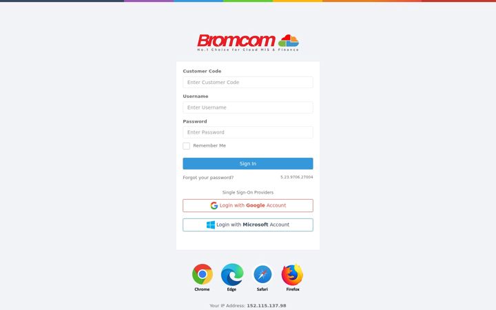 Screenshot of bromcomvision.com