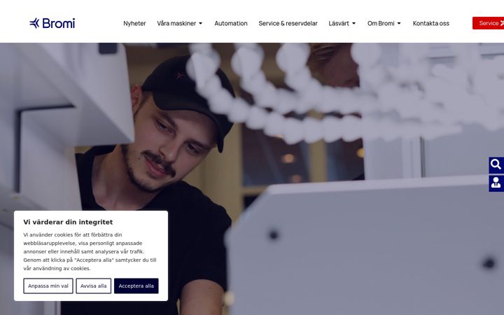Screenshot of bromigruppen.se