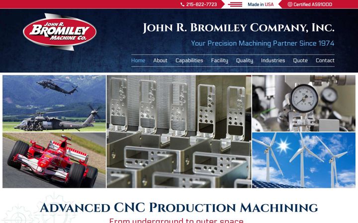 Screenshot of bromileymachine.com