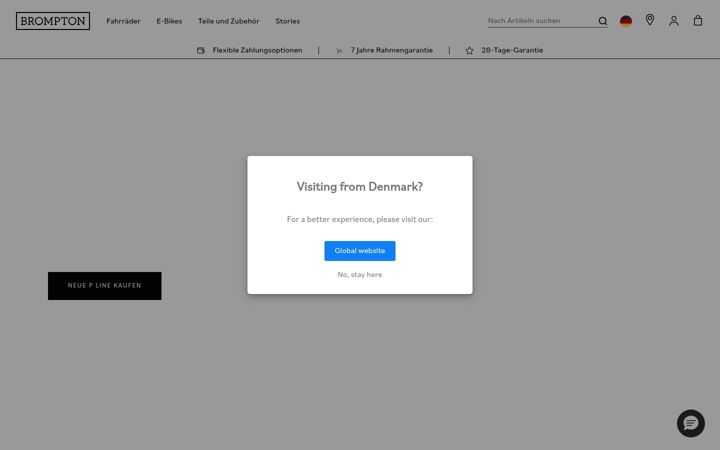 Screenshot of brompton.de