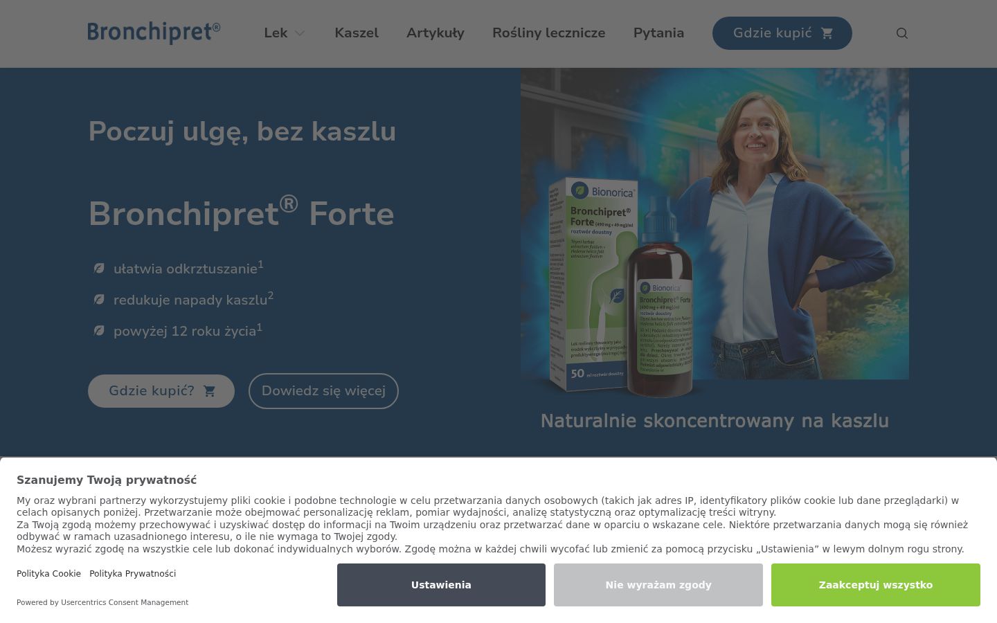 Képernyőkép a bármilyen interakció előtt megjelenő hozzájárulási bannerről