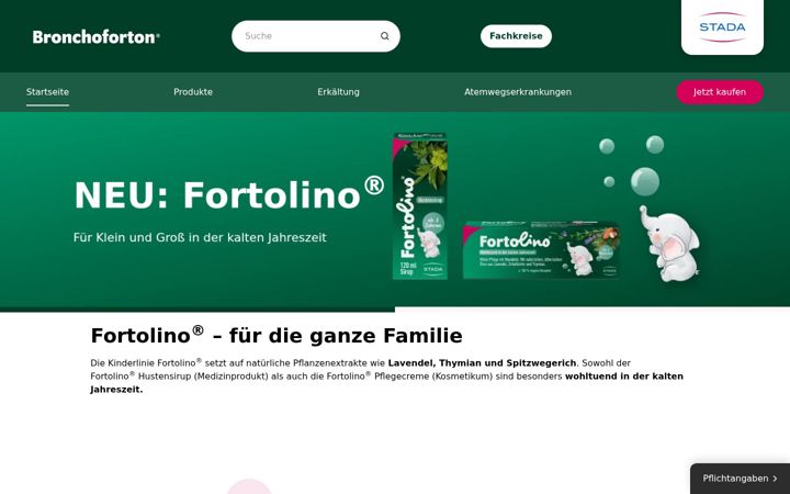 Screenshot of bronchoforton.de
