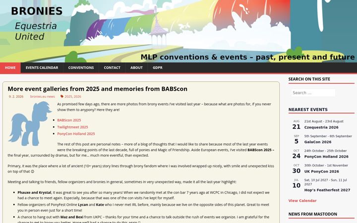 Screenshot of bronies.eu