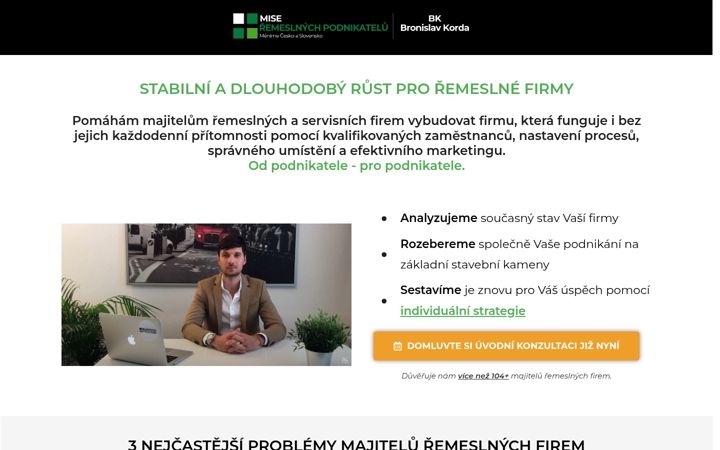 Screenshot of bronislavkorda.cz