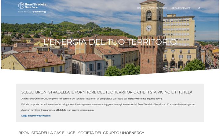 Screenshot of bronistradellagaseluce.it