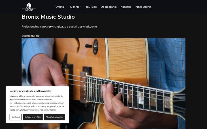 Screenshot of bronixmusicstudio.pl