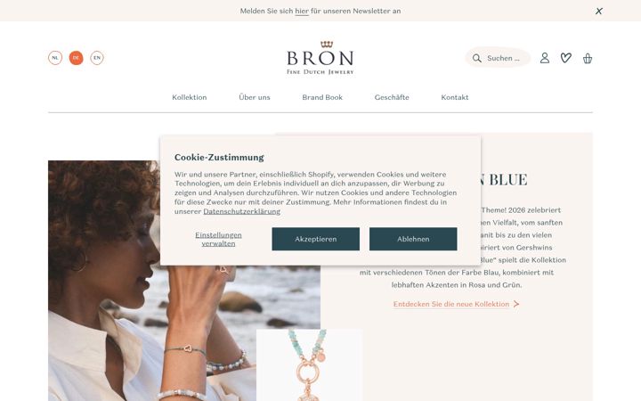 Screenshot of bronjewelry.de