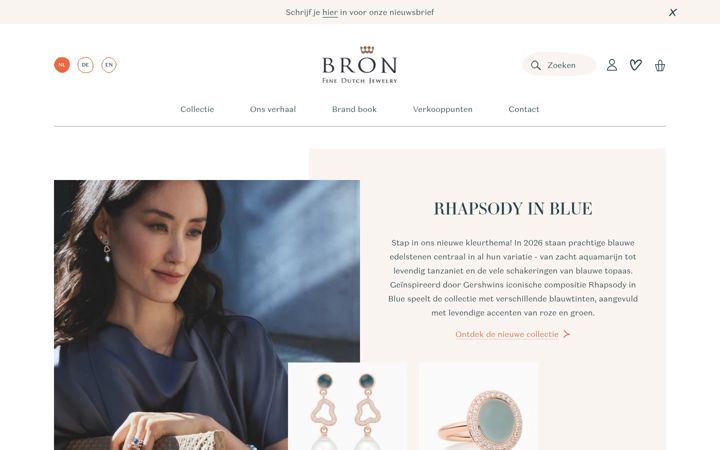 Captură de ecran a bronjewelry.nl