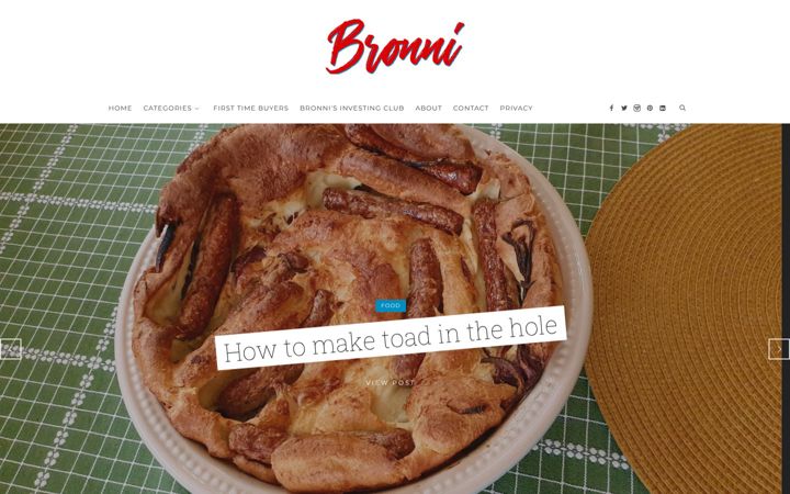 Screenshot of bronni.co.uk