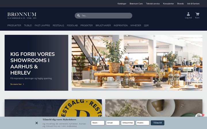 Screenshot of bronnum.dk