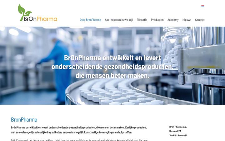 Screenshot of bronpharma.com