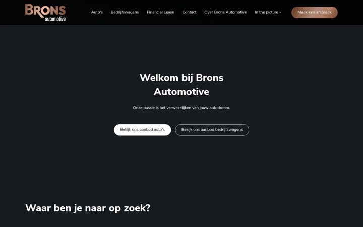 Zrzut ekranu brons-automotive.nl