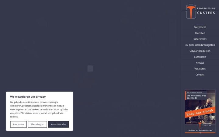 Screenshot of bronsgieterijcusters.nl