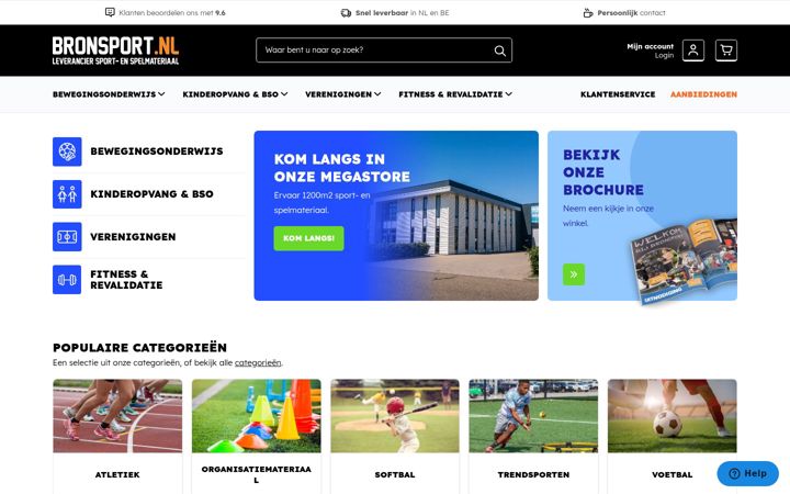 Zrzut ekranu bronsport.nl