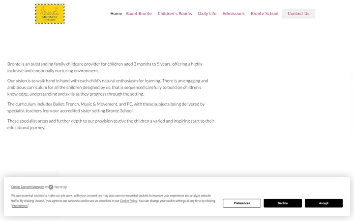 Screenshot of brontenursery.co.uk