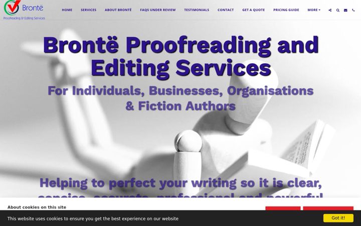 Screenshot of bronteproofedit.co.uk